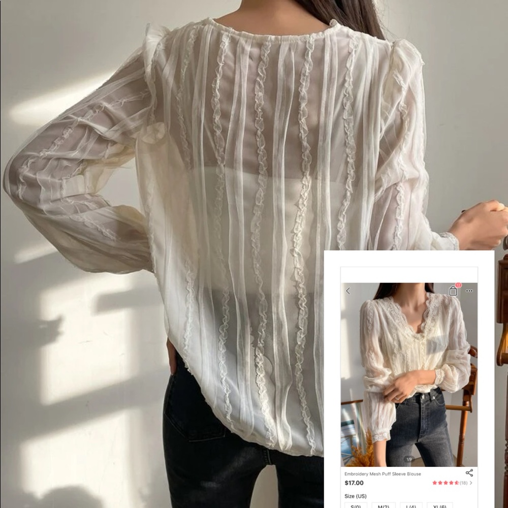 Sheer blouse - Picture 2 of 4
